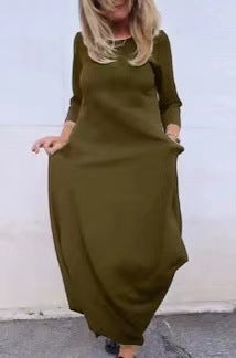 Women's Fashion Loose Casual Cotton And Linen Dress