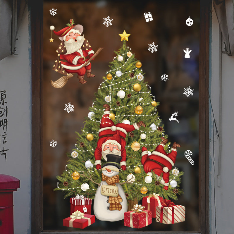 Creative Home Christmas Tree Glass Decorative Stickers