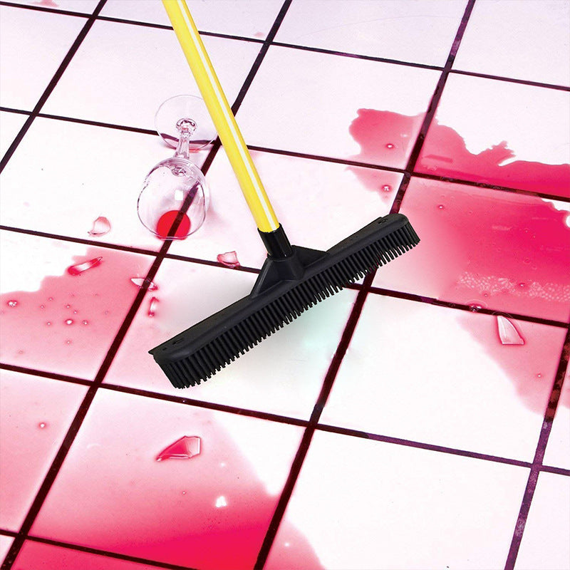 Double-section Retractable Rubber Pet Cleaning Hair Removal Broom