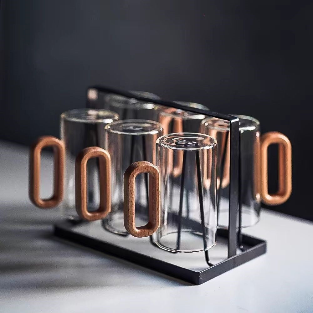 Household Borosilicate Glass Smoky Gray Water Cup