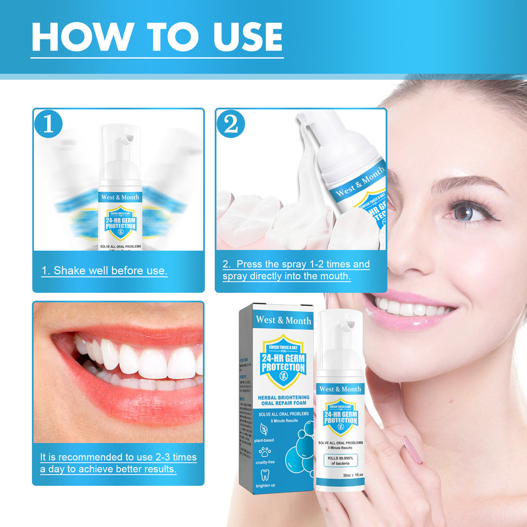 Herbal Bright White Teeth Mousse Toothpaste