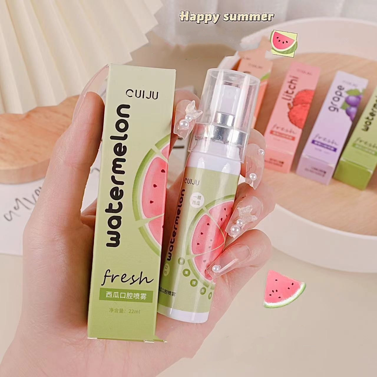 Portable Fruit Flavor Breath Freshener