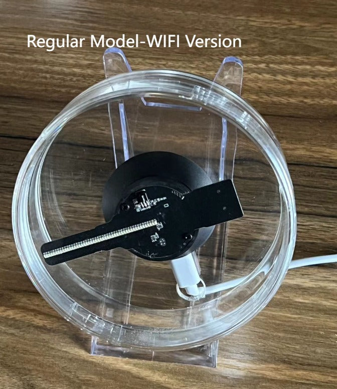 3d Holographic Fan 12cm Christmas Ball Decorative Desktop Decoration Stereo Small Night Lamp WF Music Playback USB