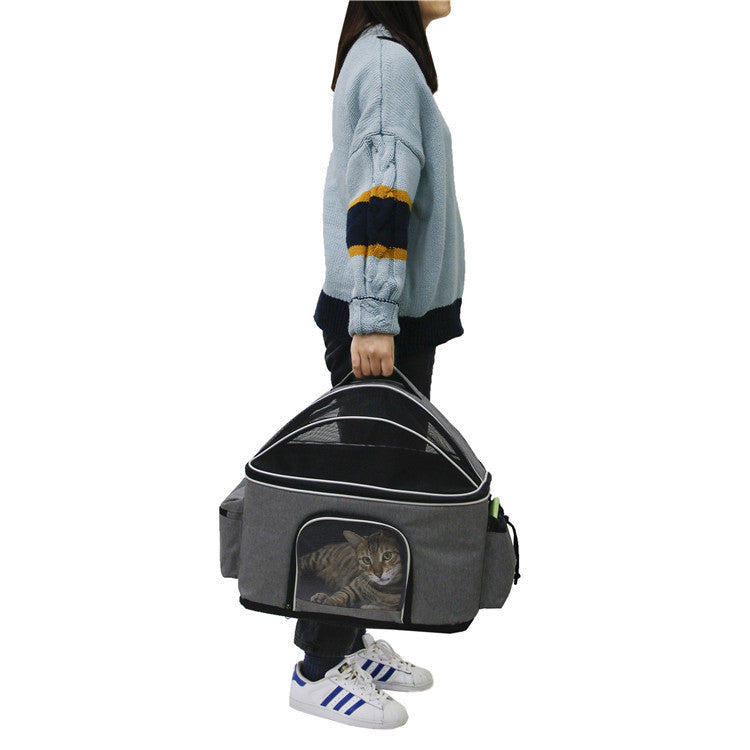 Foldable And Breathable Cat Bag For Outing, Portable Messenger