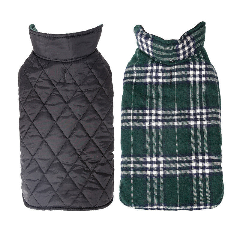 Factory direct waterproof reversable lattice pet dog suit jacket pet dog clothes spot