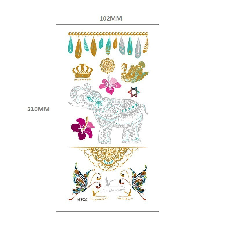 Gliding Tattoo Sticker Water Transfer Waterproof Tattoo Sticker