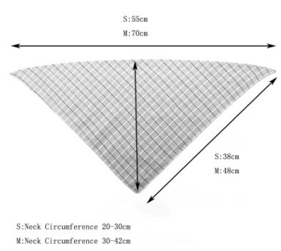 Cross-border new classic plaid pet saliva towel double dog triangle towel dog scarf pet jewelry