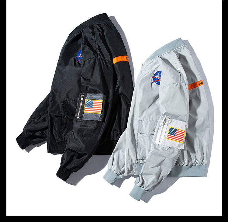 Spring and autumn men's bomber jacket men's astronaut overalls men's and women's overalls astronaut air force one