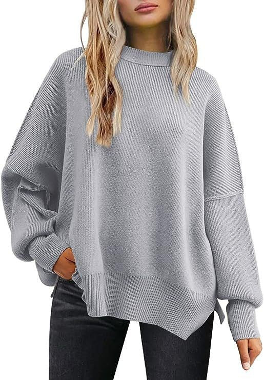Women's Knitted Side Slit Pullover
