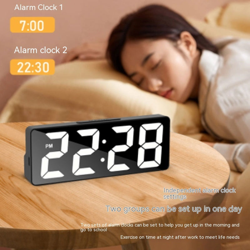 Desktop Large Screen Alarm Clock Luminous Digital Multifunctional Decoration