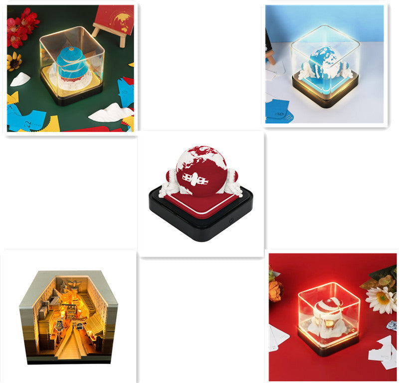 Creative Gift Paper Carved Model 3D Memo