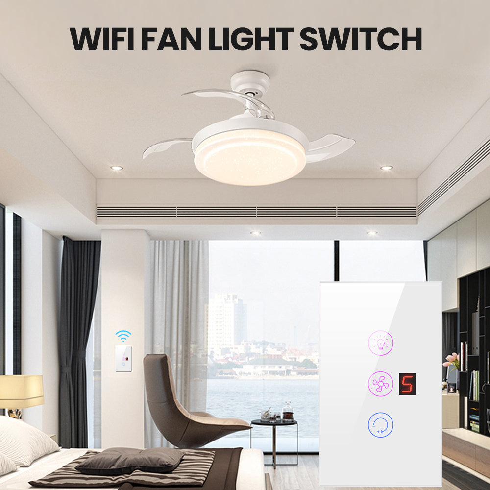 Home Fashion Minimalist Fan Light Speed Control Voice Control