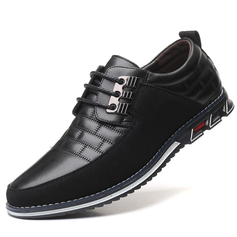 Embroidered business casual men's shoes