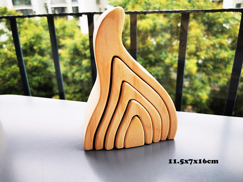 Early education stacking high blocks