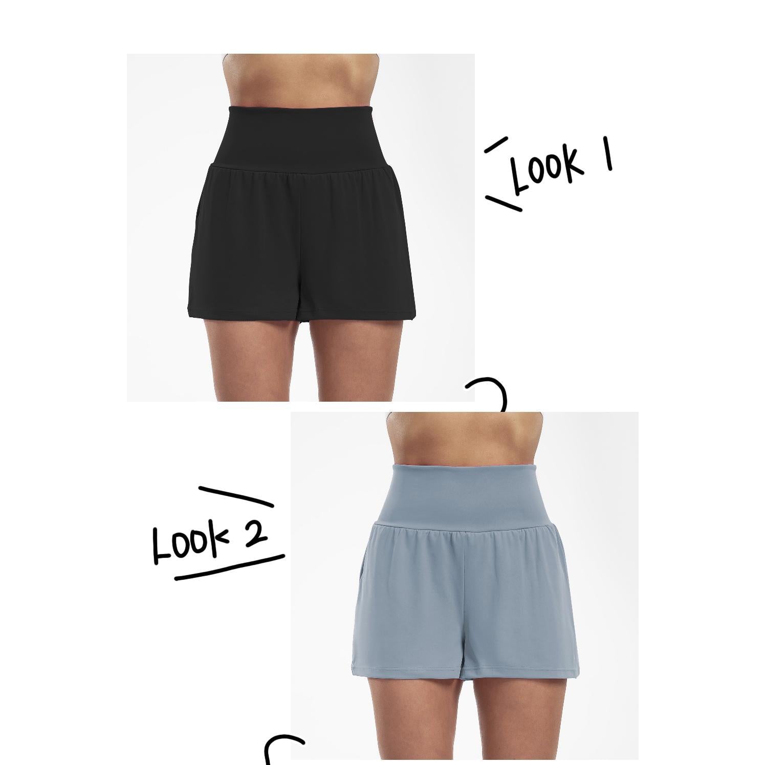 Women's High Top Sports Breathable Quick-drying Yoga Shorts