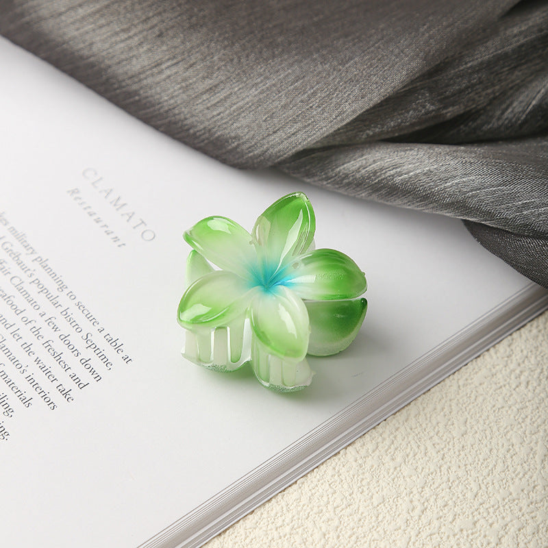 4cm Bauhinia Small Hair Grabbing Clip Simple Plumeria Rubra Bath Hair Clip