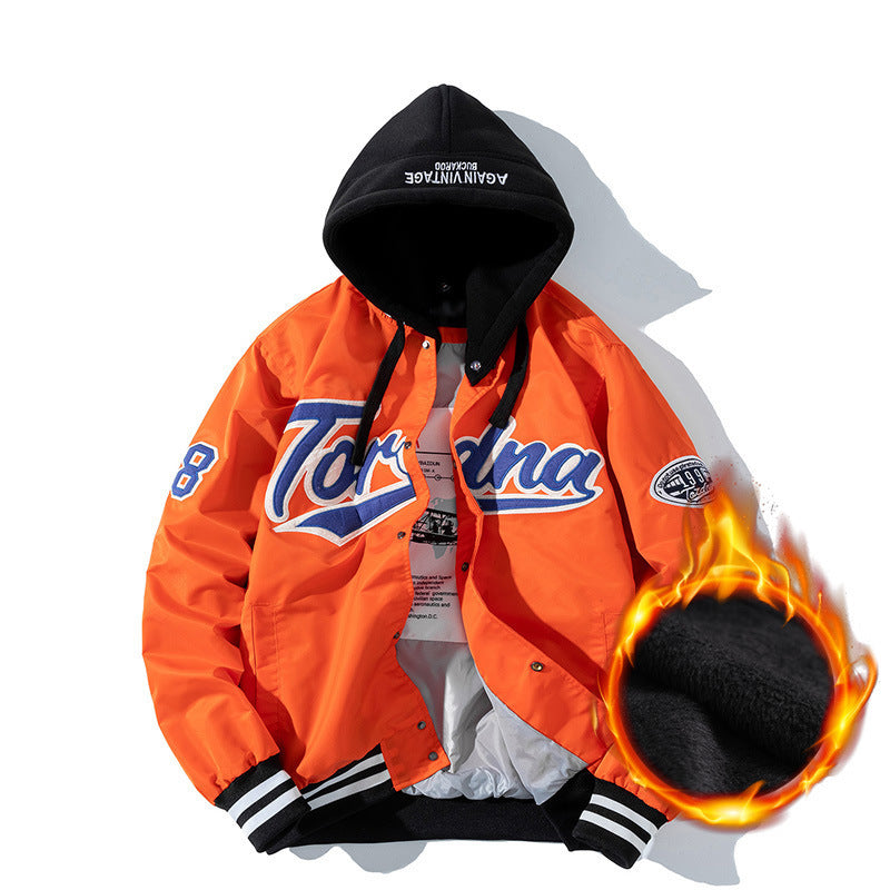 Hooded Embroidered Hip Hop Couple Jacket