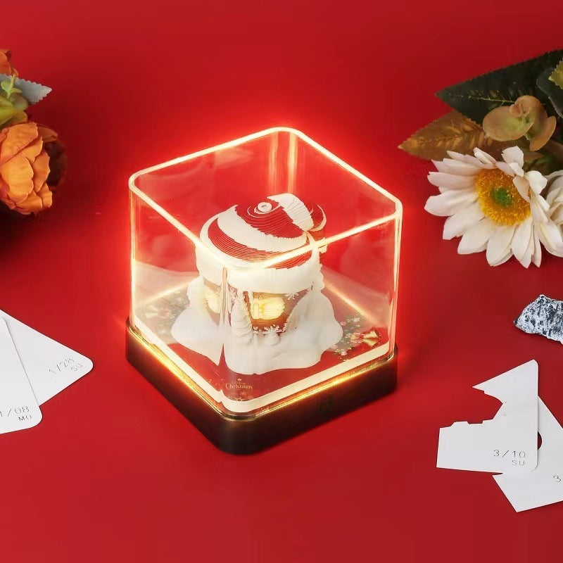 Creative Gift Paper Carved Model 3D Memo