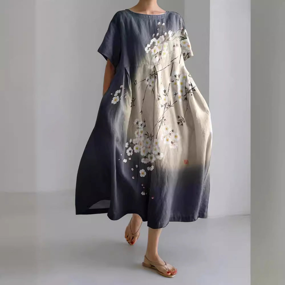 Women's Elegant Casual Printed Short Sleeve Dress