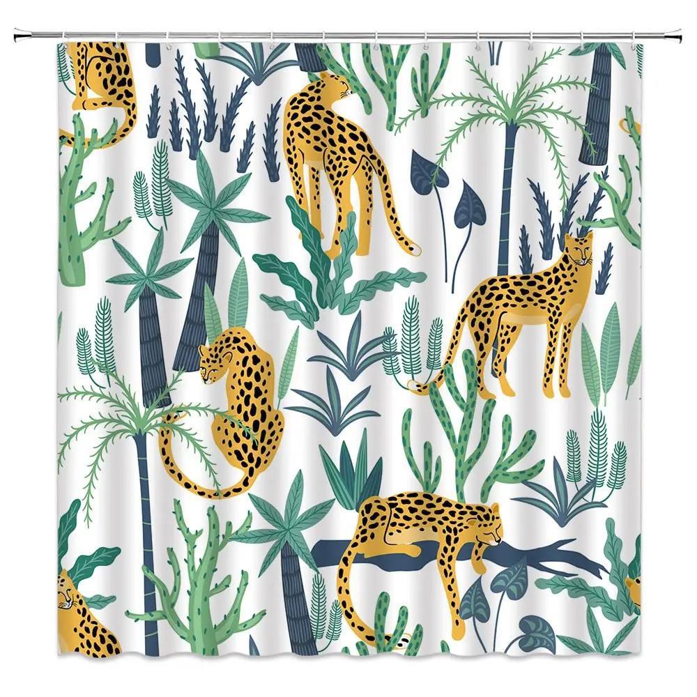 Modern Aesthetic Tropical Bohemian Cheetah Bath