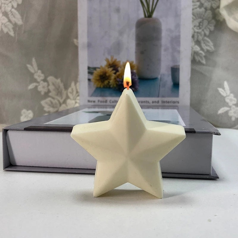 DIY 3D Five Pointed Star Candle Molds Pentagram