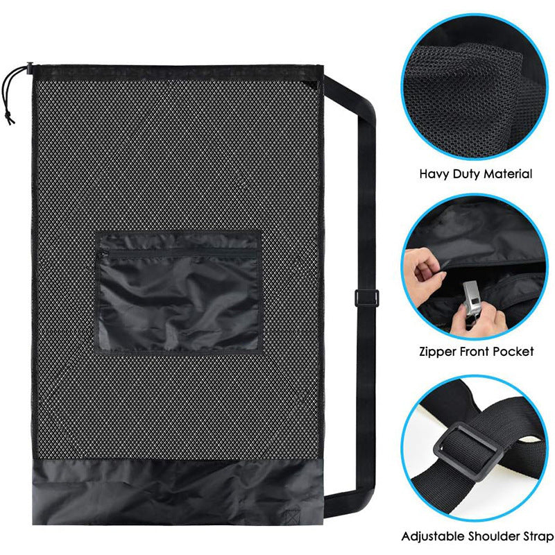 Heavy Mesh Basketball Football Volleyball Rugby Ball Net Pocket Ball Bag Buggy Bag