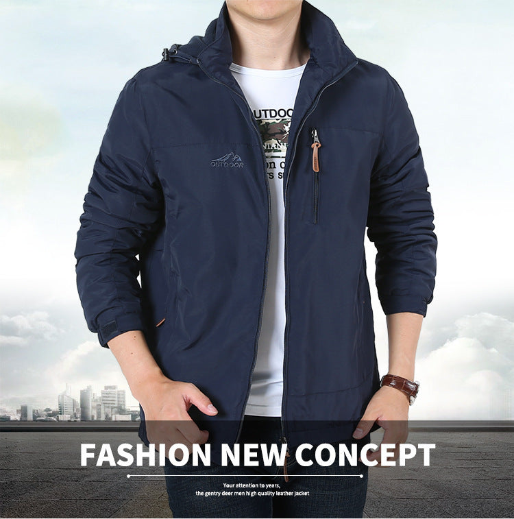 Men's Outdoor Fleece Jacket Detachable Anorak