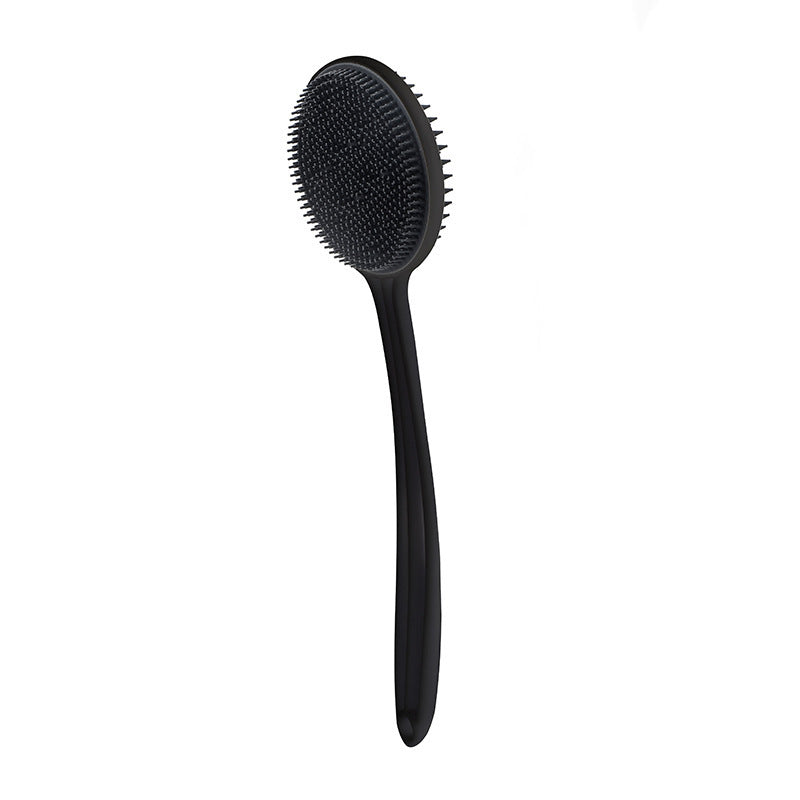 Silicone Back Massage Bath Brush Suitable For Shower Washcloth Belt Long Handle Double-sided