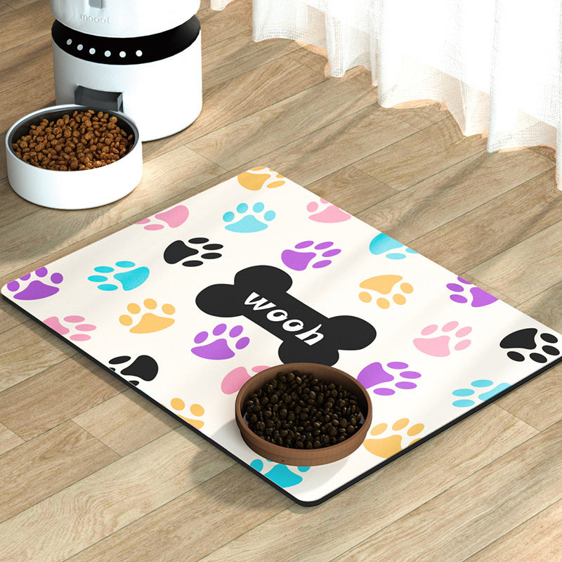 Pet Diatom Ooze Floor Mat Dogs And Cats Eating Mat Spill-proof Waterproof Quick-drying Placemat
