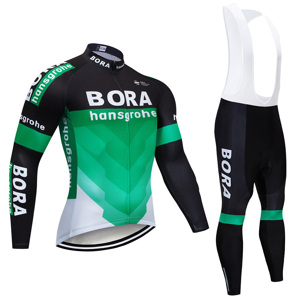 Cycling wear long-sleeved suit thin section plus velvet