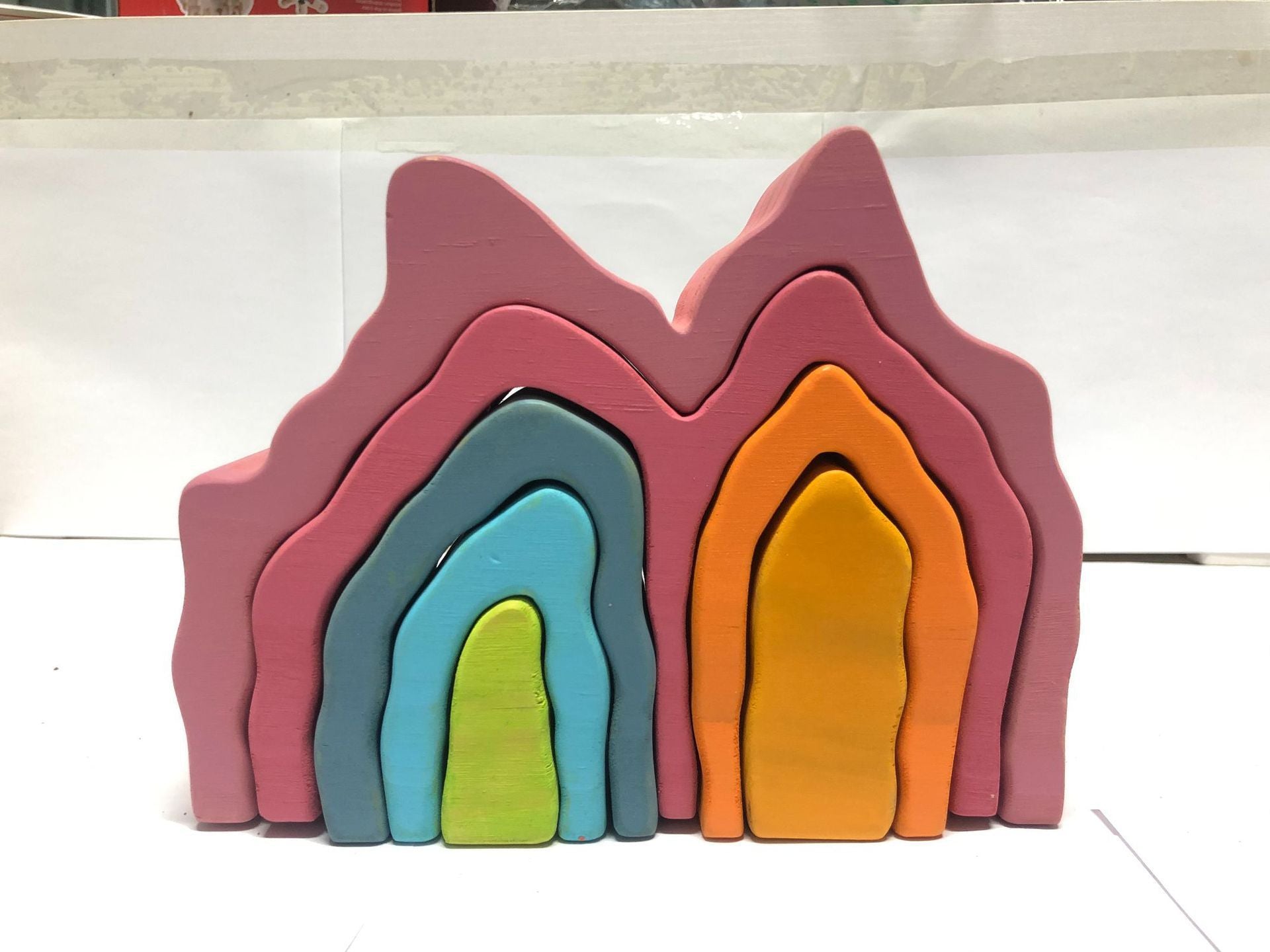 Early education stacking high blocks