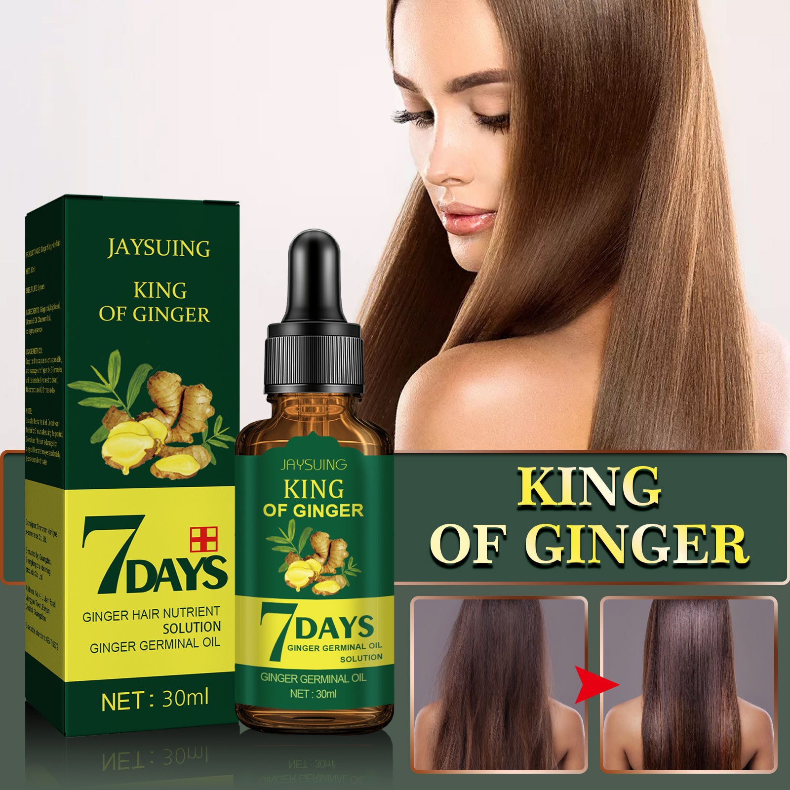 Ginger Hair Care Essential Oil Refreshing And Nourishing Scalp