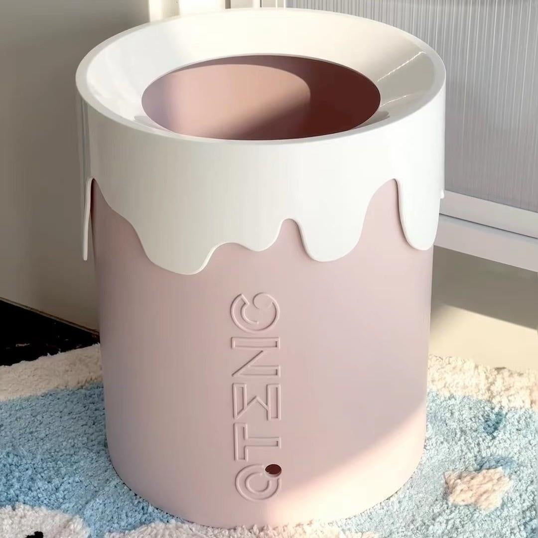 Ice Cream Rabbit Ears Bowknot Trash Can