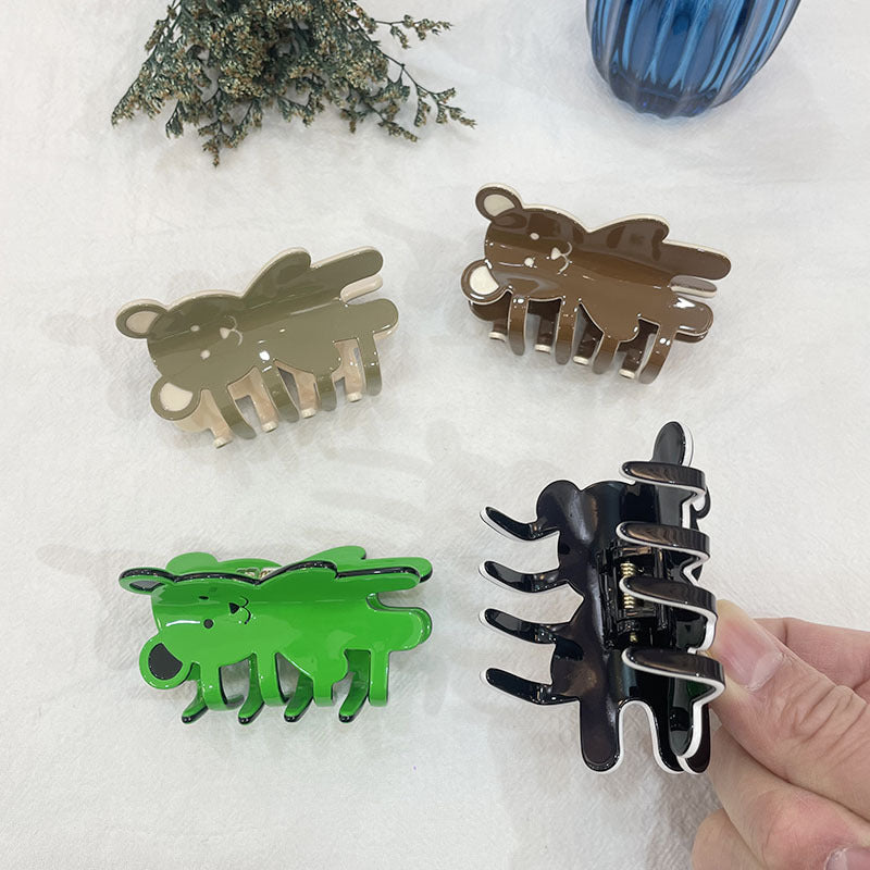 Cute Sweet Bear Shark Clip Updo Hairpin Hair Claw Hair