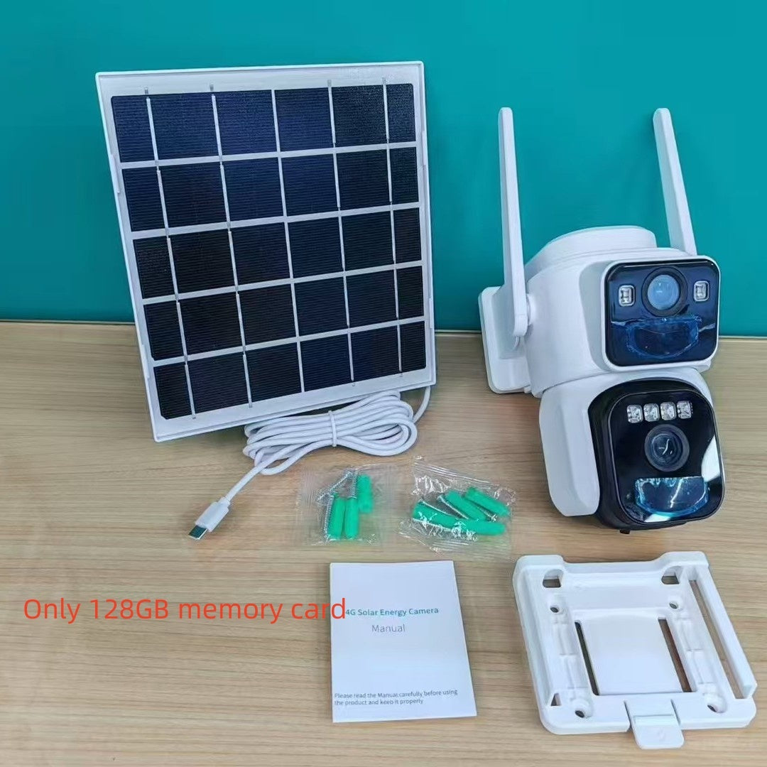 Dual-lens Cross-border Okam Eagle Look At 4G Solar Webcam Camera