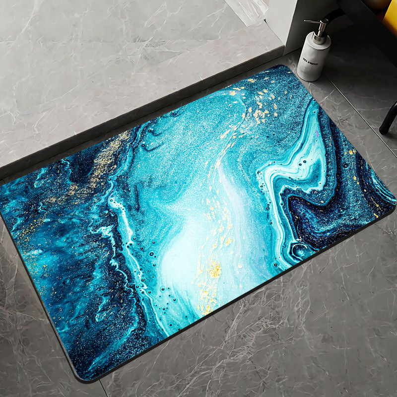 Marble Pattern Soft Diatom Ooze Absorbent Floor Mat