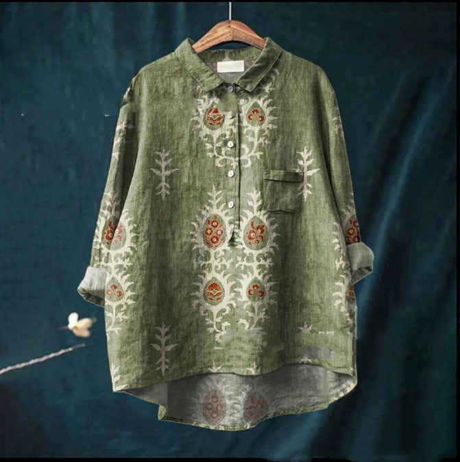 European And American Cardigan Style Women's Shirt