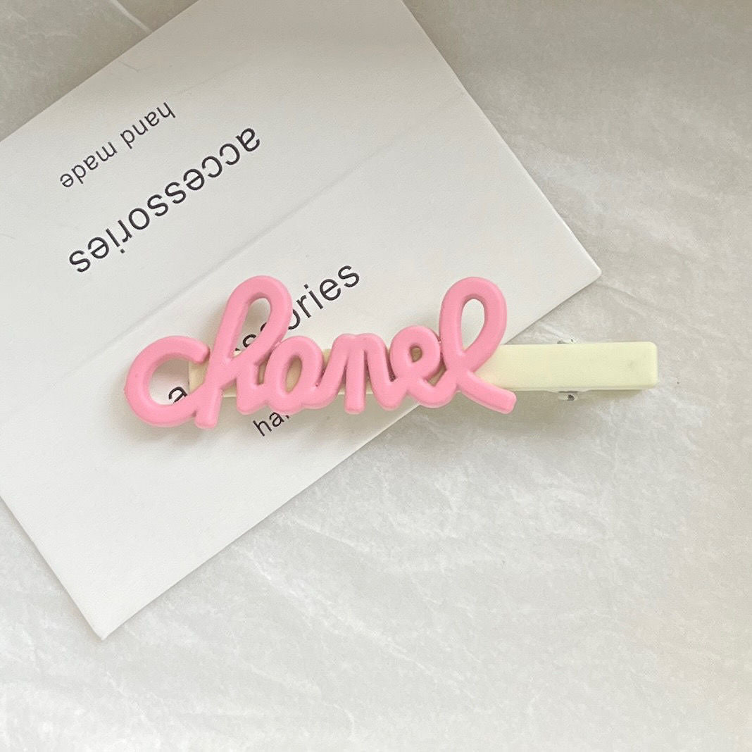 French Advanced Classic Style Letters Side Cropped Hair Clip Hairpin