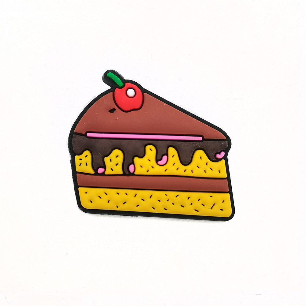 Cartoon Food Hole Shoes Shoe Ornament Shoe Buckle PVC Eva Sandals Decorative Accessories