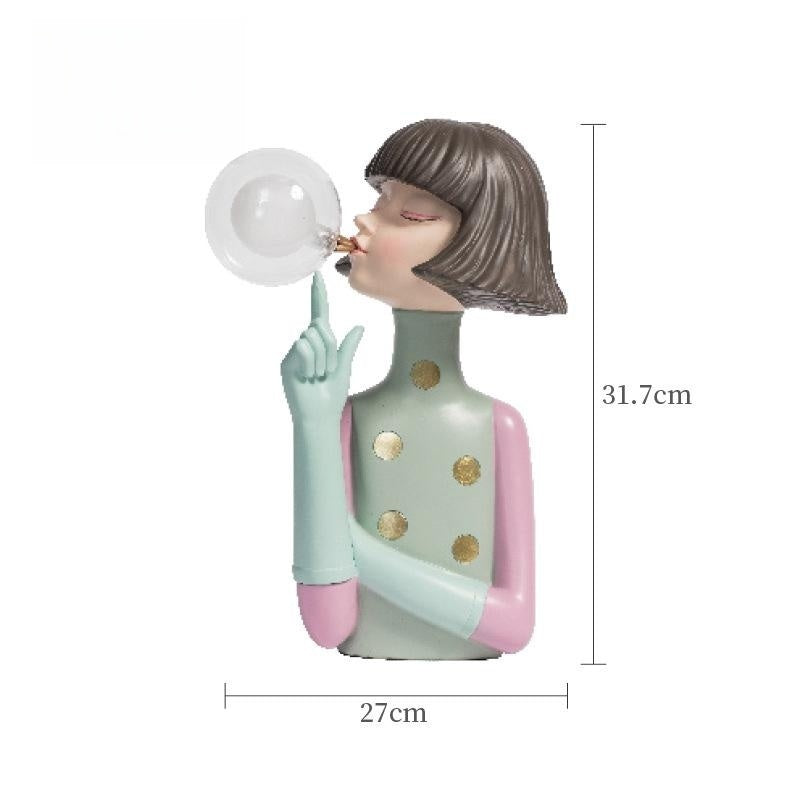 Nordic Bedroom Nightlight Bubble Girl