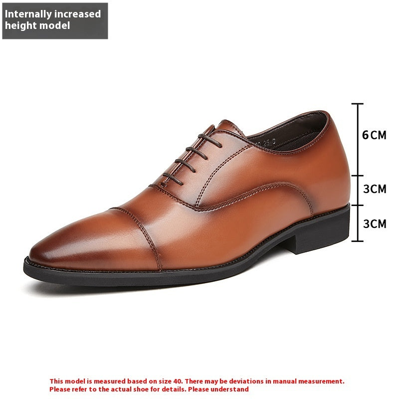 New Height Increasing Insole Business Formal Wear Soft Bottom Oxford Shoes