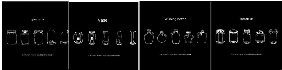 Dried Flower Bookmark Creative Glass Bottle Container PET Sticker Bookmark