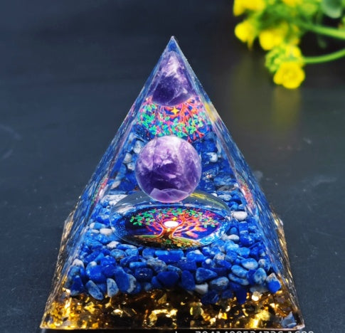 Pyramid Crystal Gravel Epoxy Resin Home Desktop Handmade Ornaments