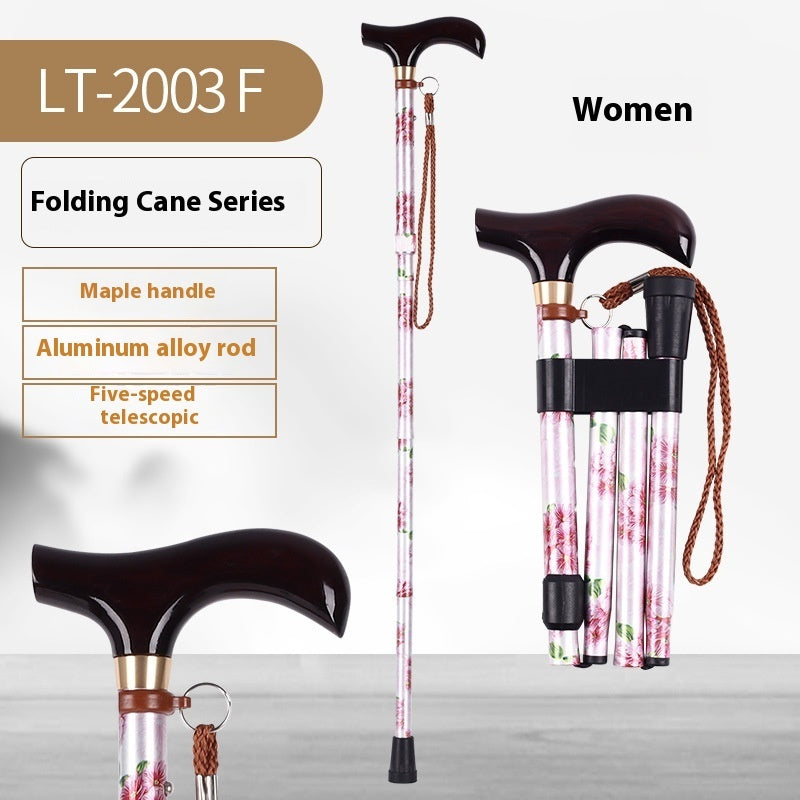 Multifunctional Non-slip Smart Retractable Folding Cane