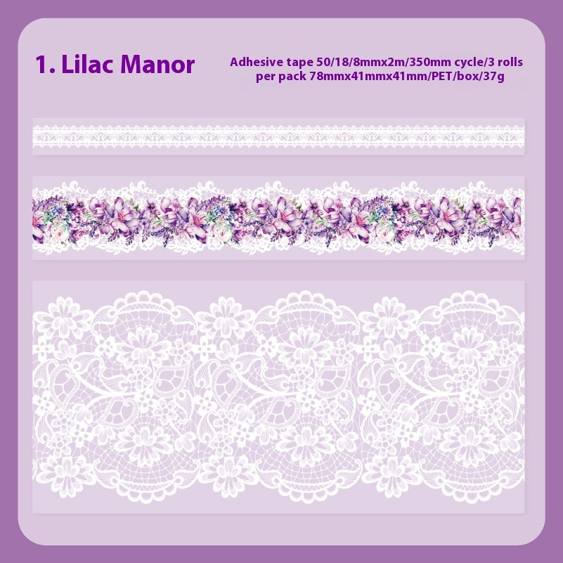 Flower Season Series Lace Hand Account DIY Decorative Stickers