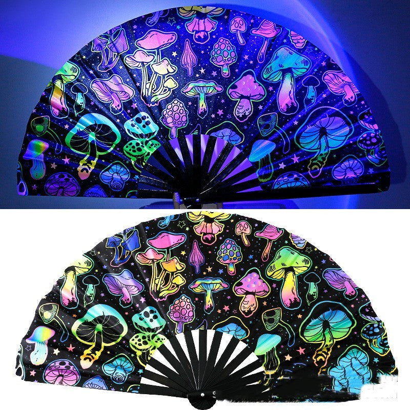 Fluorescent Printing On Bamboo Bone Fan
