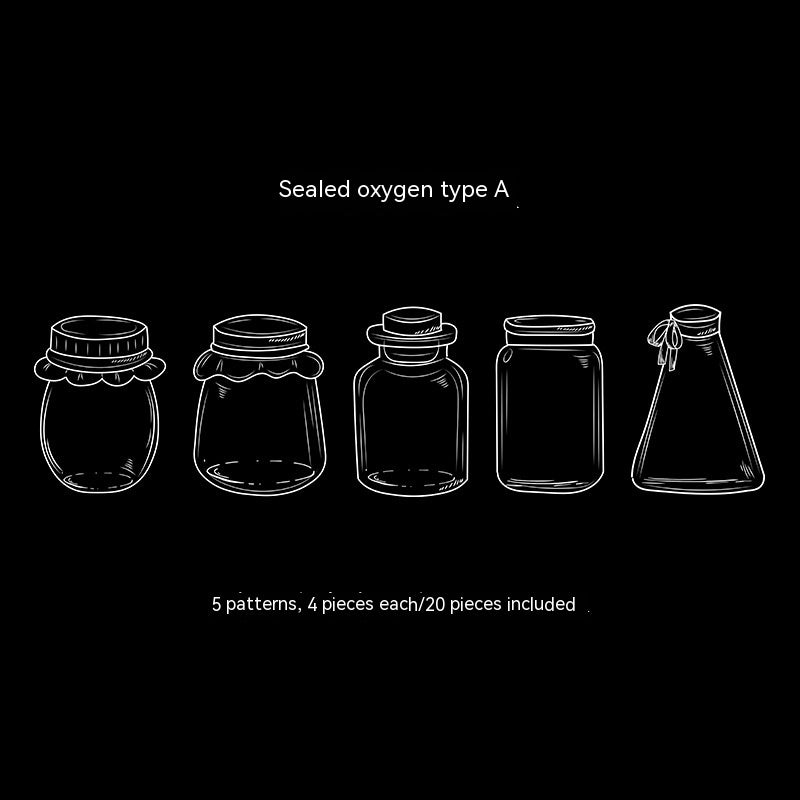 Dried Flower Bookmark Creative Glass Bottle Container PET Sticker Bookmark