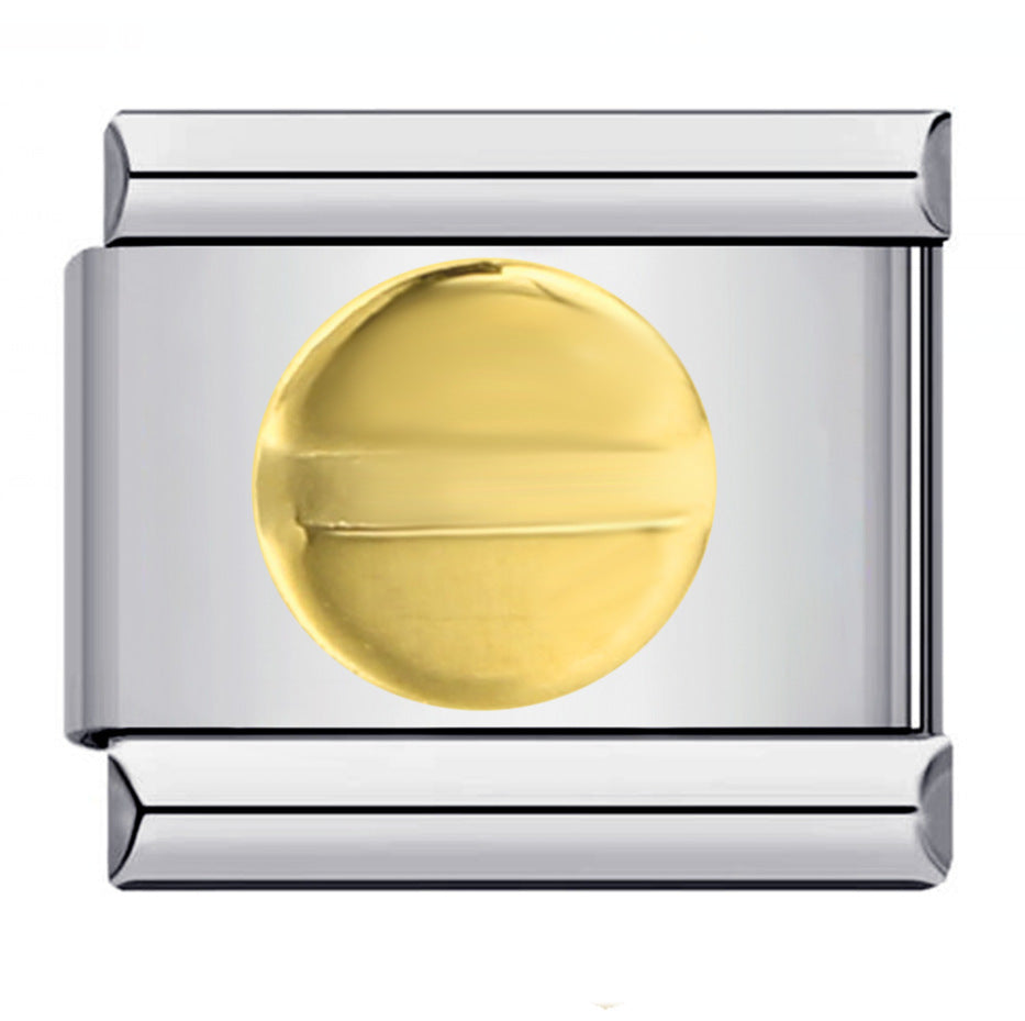 DIY Italian Module Bracelet Titanium Steel Gold Plated