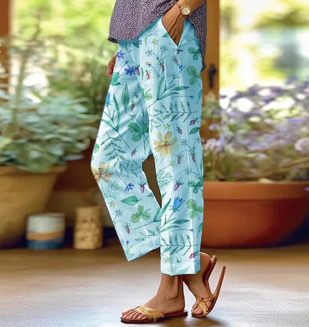 3D Digital Printing High Waist Drawstring Baggy Pants Women