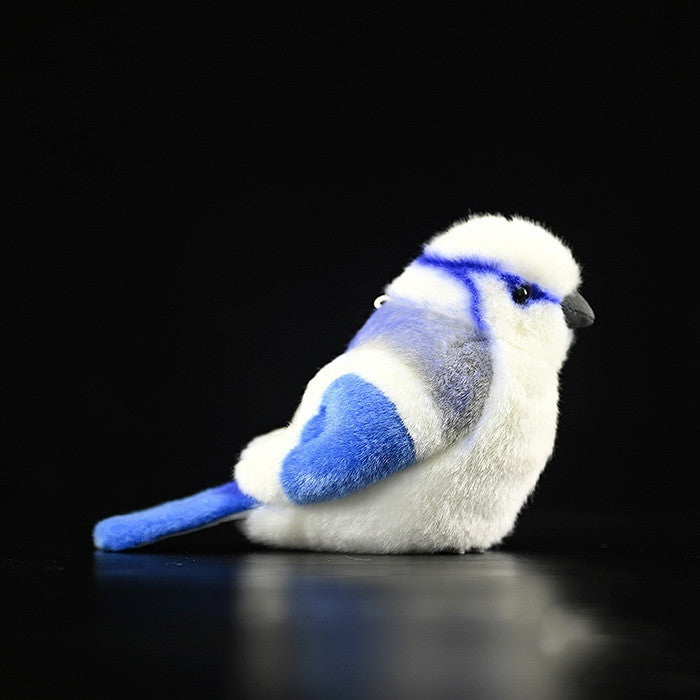 Gray Blue Tit Fat Chirp Plush Toy